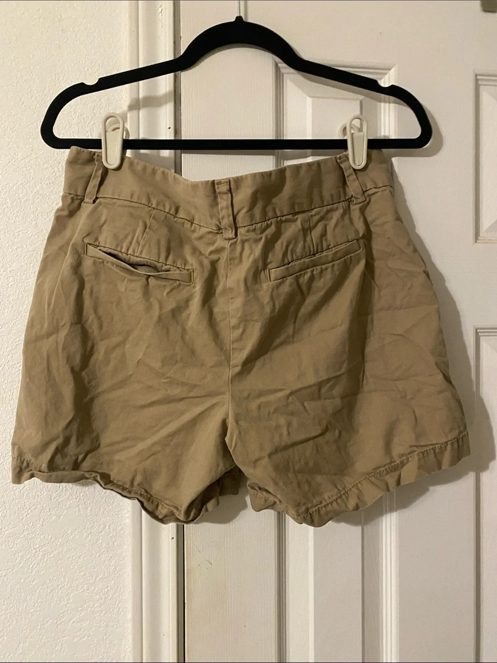 LOFT Khaki Cotton Bermuda Shorts
